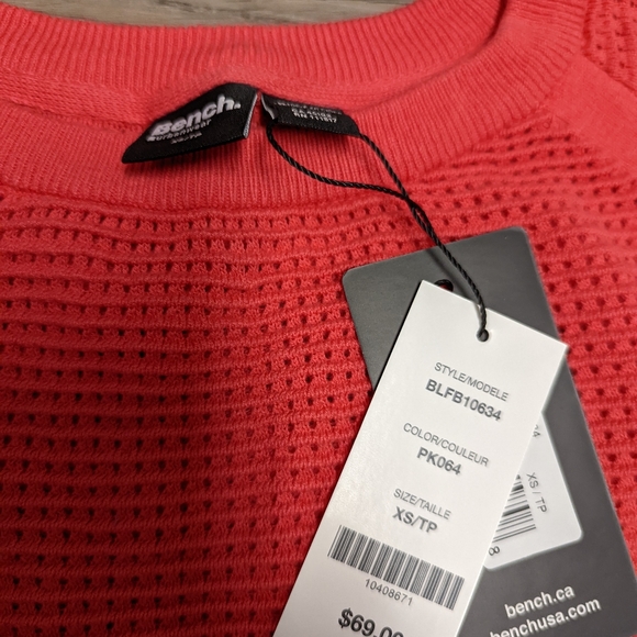 NWT, Bench coral knit sweater, xs, paid $80 - Picture 2 of 5
